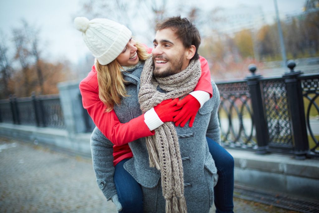 embracing boyfriend